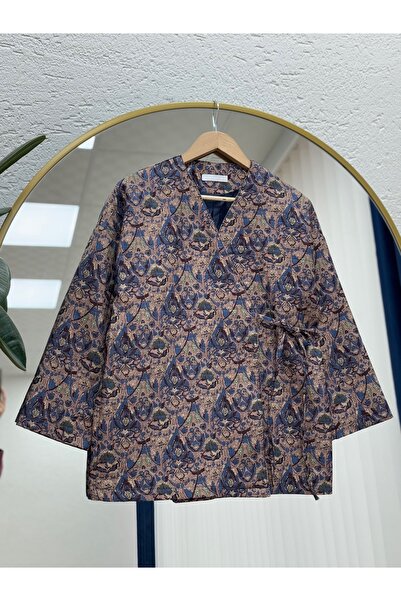 BENAHOLL Jachetă cu model Elinda cu legături laterale-BN4324 Indigo