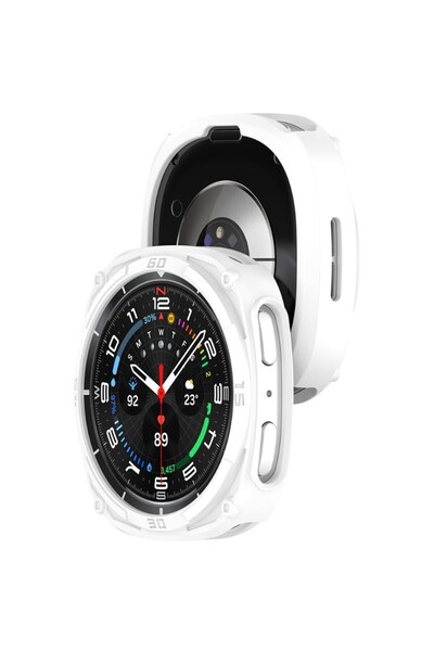 REDz Accessories Shockproof Protective Case for Samsung Galaxy Watch 8 Classic, White
