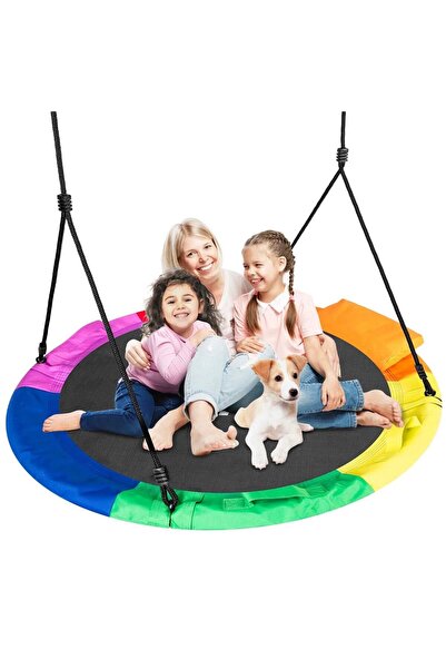 Neo-Sport Nest swing, steel frame, 600D Oxford polyester, round shape, with comfortable cushion, light weight...