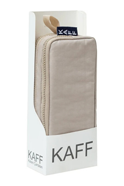 Dörtel Tedarik قلم رصاص من القماش المجعد باللون البيج مقاوم للماء ذو مقصورتين...