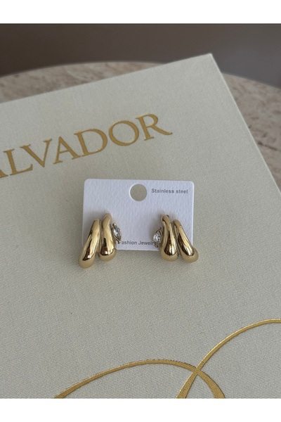 LUXSTONE Gold Stone Earrings