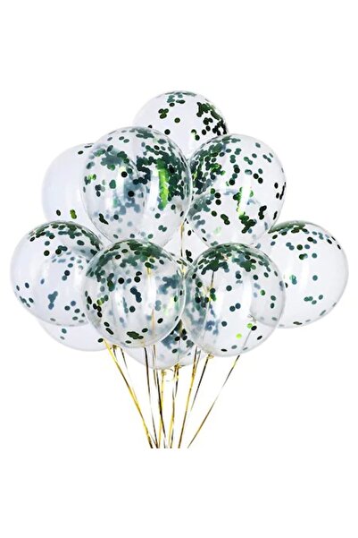 Flippy Set of 15 party balloons, Flippy, white/green, 30 cm