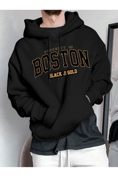 trendypassion Unisex Boston εμπριμέ φούτερ Oversize