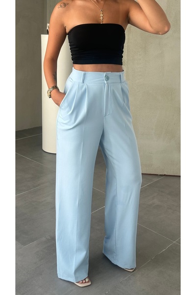 Lila Moda Women's High Waist Palazzo Pants Wide Leg Stylish Casual Combination