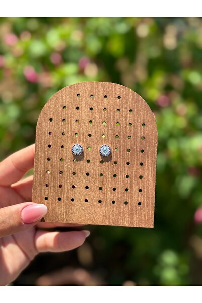 Roha Çelik Silver Taşlı Nazar küpe