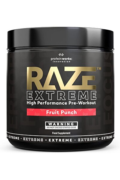 THE PROTEIN WORKS مسحوق رايز إكستريم عالي الأداء لما قبل التمرين، بنكهة فاكهة...