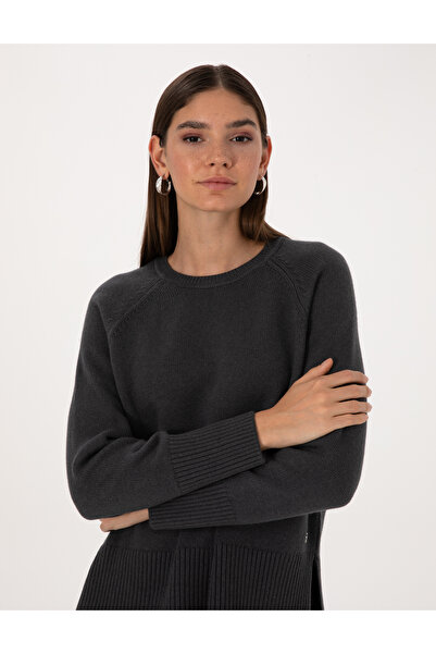 Pierre Cardin Anthracite Comfort Fit Wool Blend Sweater 50316659-Vr006