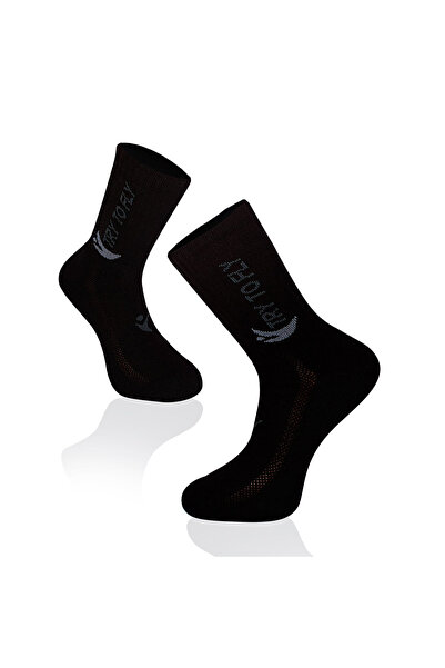 Try to Fly Κάλτσες Τένις Βαμβακερές Μαύρες