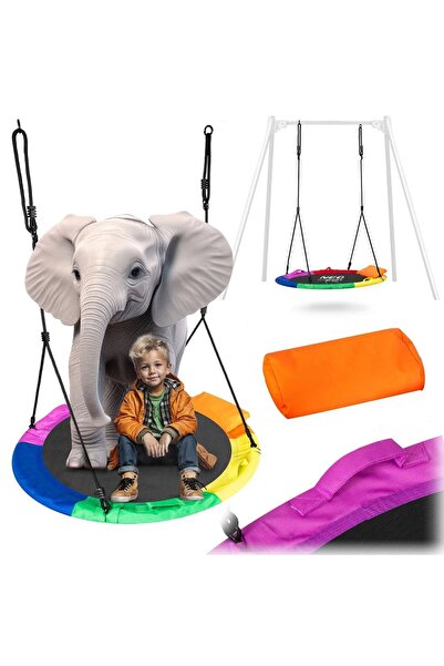 Neo-Sport Nest swing, steel frame, 600D Oxford polyester, round shape, with comfortable cushion, weight