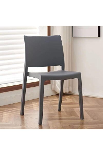 SKY TOUCH SKY-TOUCH Plastic Dining Chair with Backrest - Stackable, Modern Office Guest Chair