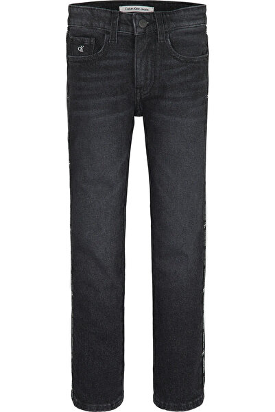 Calvin Klein SLIM WASHED BLK TAPE Erkek Antrasit Kot Pantolon