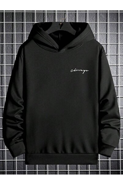 trendypassion سويت شيرت شيكاغو كبير الحجم مطبوع للجنسين