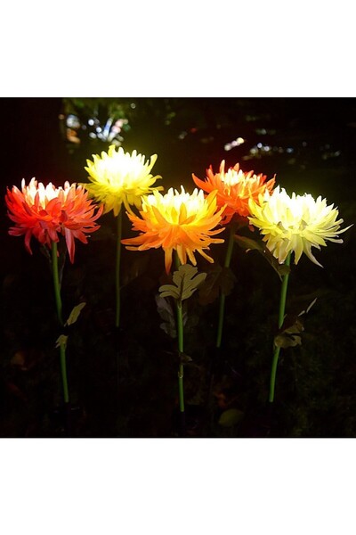 Flippy Solar LED Chrysanthemum Flower Lamp for Garden, 80 cm,