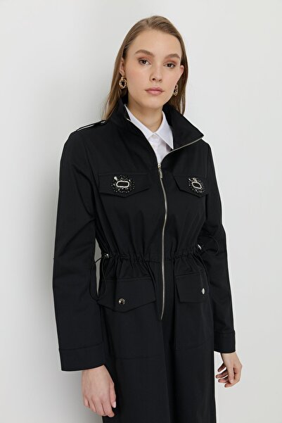 Nihan Aksesuar Detaylı Kap Siyah