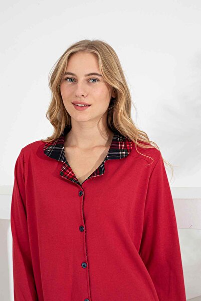 Evia Angelique 100% Cotton Long Sleeve Plaid Women's Pajamas Set 21224-25-26-27