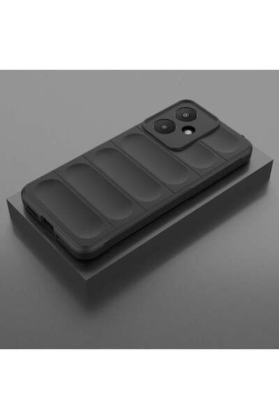 SKYDDAR INNOVATION Case for Xiaomi Redmi 13 / Poco M6 4G, Magic Shield, Matte Silicone, sticker set, Black