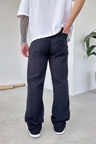 HAFKAGİYİM Black Muslin Fabric Premium Baggy Pants