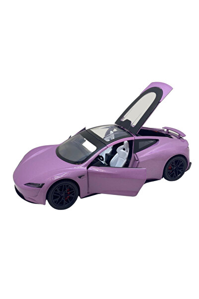 JPT Macheta metal replica Tesla Roadster mov deschide usile si portbagajul 1/24