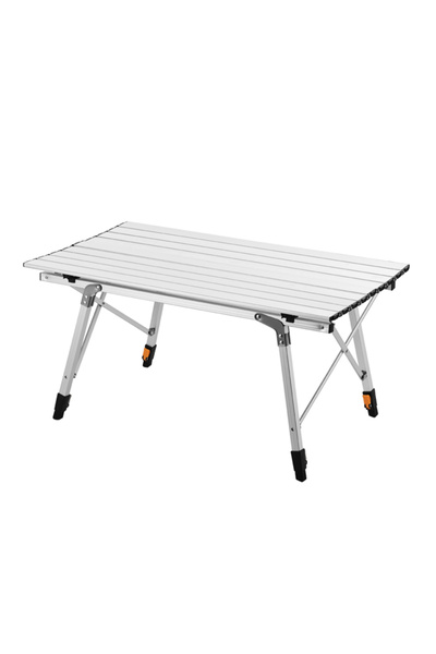 Lawazim Aluminum Folding Picnic Table 90x52cm - Adjustable Height Roll Up Camping Table with Bag