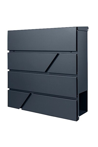 Galaxia ® Large Anthracite Mailbox with Newspaper Tube and 2 Keys