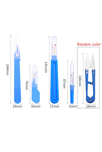 Choice3 مجموعة 5 قطع من Zxiixz لفك خيوط الخياطة وإزالة القاطع الأزرق لخيوط ال...