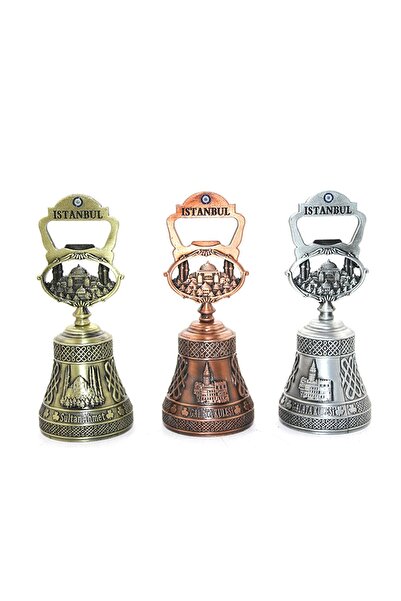 Store İstanbul Temalı Metal Zil 12 cm – 1 Adet, Dekoratif ve Hediyelik
