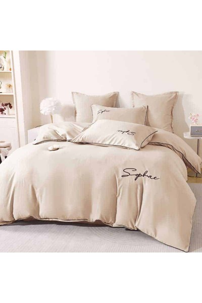 Patul Luxury Linen, Sulphur, Fine Cotton, Embroidery, 2 Persons, 6 Pieces