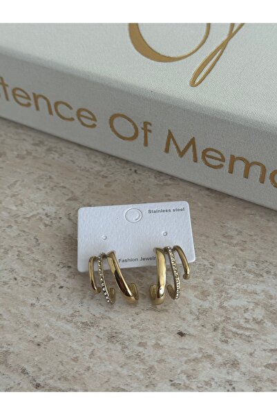 LUXSTONE Gold Stone Earrings