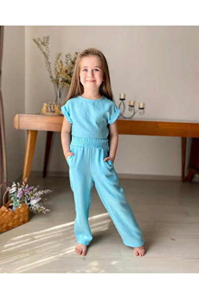 kidstalya Blue Croplu Baby Set
