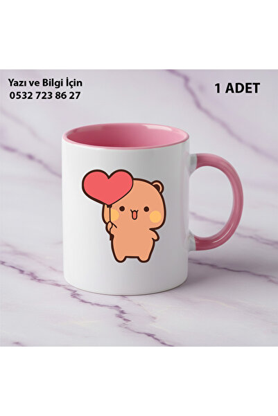 Ceymas Hediyelik Bubu Dudu Designed Single Mug with Name and Text Can Be Written on It, Colorful Mug1. Quality Printing