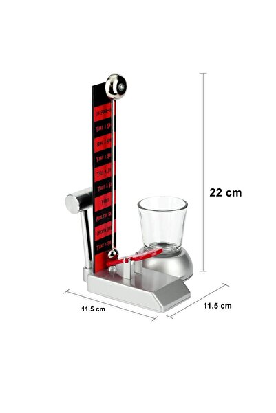 dalip Hammershot Drinking Game with Shot Glass, 22 cm, Glass/Plastic/Iron, Multicolor