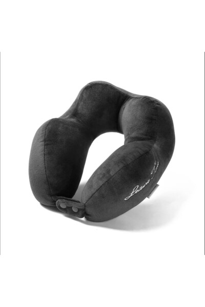 Flippy Flippy Cotton Neck Travel Pillow with 4 Lumbar Cushions, Adjustable, Grey