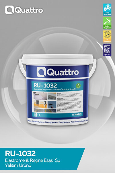 Yeykim Quattro Quattro RU-1032 Elastromerik Reçine Esaslı Su Yalıtım Ürünü