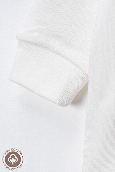 Miniel Unisex Cozy Season Printed 0-6 Months Combed Organic Cotton Baby Romper with Booties