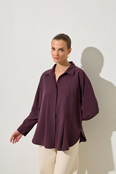 Setre Μακρυμάνικο πουκάμισο με λεπτομέρεια από μπορντό χρώμα