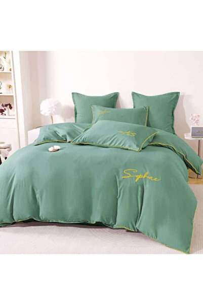 Patul Lenjerie Lux, Pucioasa, Bumbac Finet, Broderie, 2 Persoane, 6 Piese