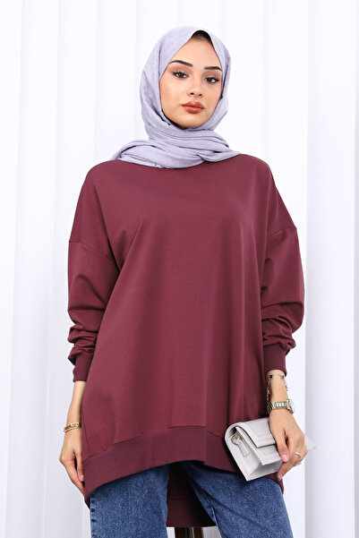 İmajButik Φούτερ Oversize με κοντό μπροστινό μέρος και μακρύ πίσω μέρος