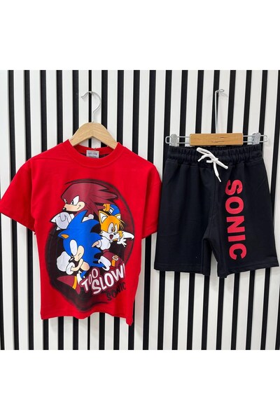 UESKİDS Boys' Character Shorts Suit