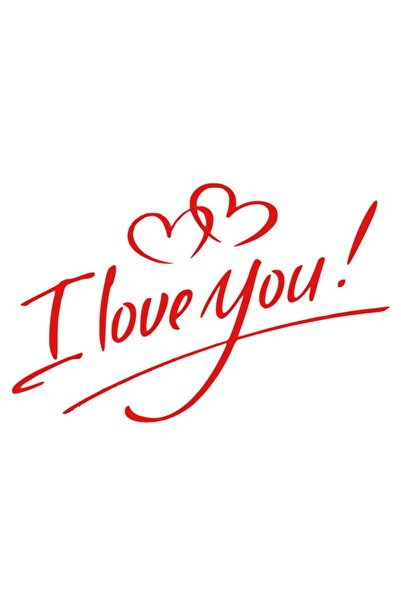 Flippy Sticker 'I Love You', Flippy, Love Theme, 21x29 cm, Red