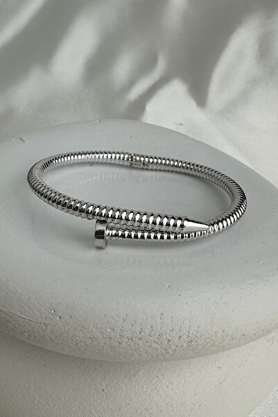 Modex Serrated Line Detail Nail Bracelet (Inner Diameter: 6cm)