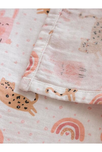 LC Waikiki Printed Baby Girl Muslin Blanket 90X100 cm (S4)