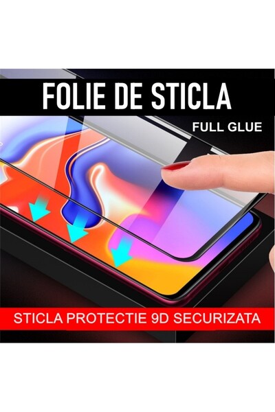 Flippy Tempered Glass Film compatible with Oppo A17, Full Glue Black