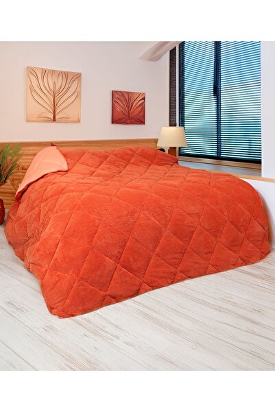 cs ilkim With a Gift Single Luxury Orange Welsoft Quilt Double-Sided 155X215