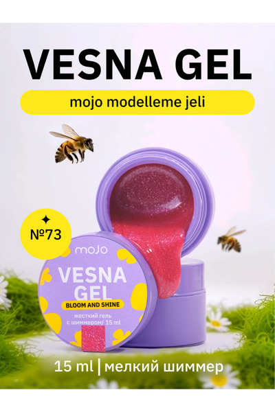 MOJO Tırnak Jeli Vesna Gel Canlı Pembe 73 (15 ml) - Kalıcı ve Dayanıklı Manik...