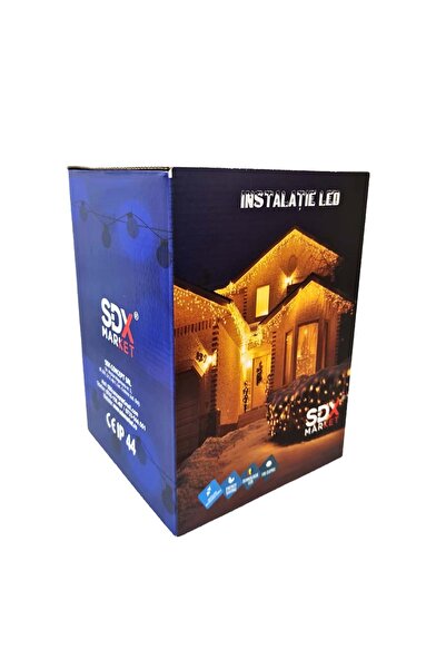 SDX Market Ghirlandă de Crăciun multicoloră, tip rolă de instalare, MENTON, l...