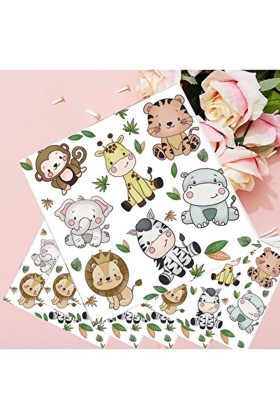 Flippy Set of 20 Table Napkins, Flippy, Jungle Print, Paper, 16.5 x 16.5 cm, Multicolor