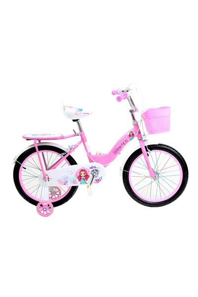 United دراجةاطفال بناتي سلك ملون مقاس 18 سلة للأطفال مناسب عمر 7-10 سنوات لون...