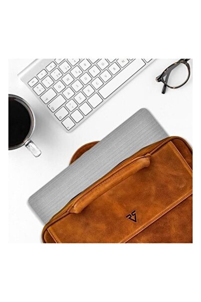 Rich Smith ® Gerçek Deri Laptop Askılı Evrak Çantası / 1717 Taba (Natural)