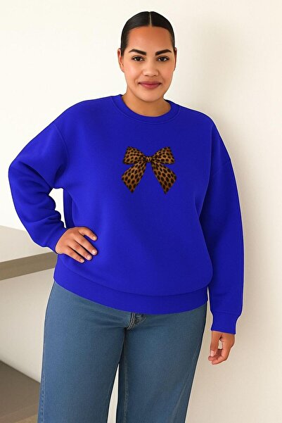 BENROMA SWEATSHIRT UNISEX DE MĂRIME MARE IMPRIMAT CU PANGĂ DE BUMBAC CU 3 FIȘURI