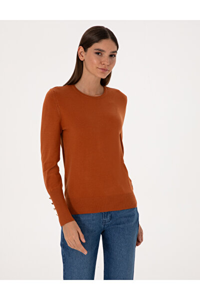 Pierre Cardin Cinnamon Slim Fit Crew Neck Basic Sweater 50310735-Vr191